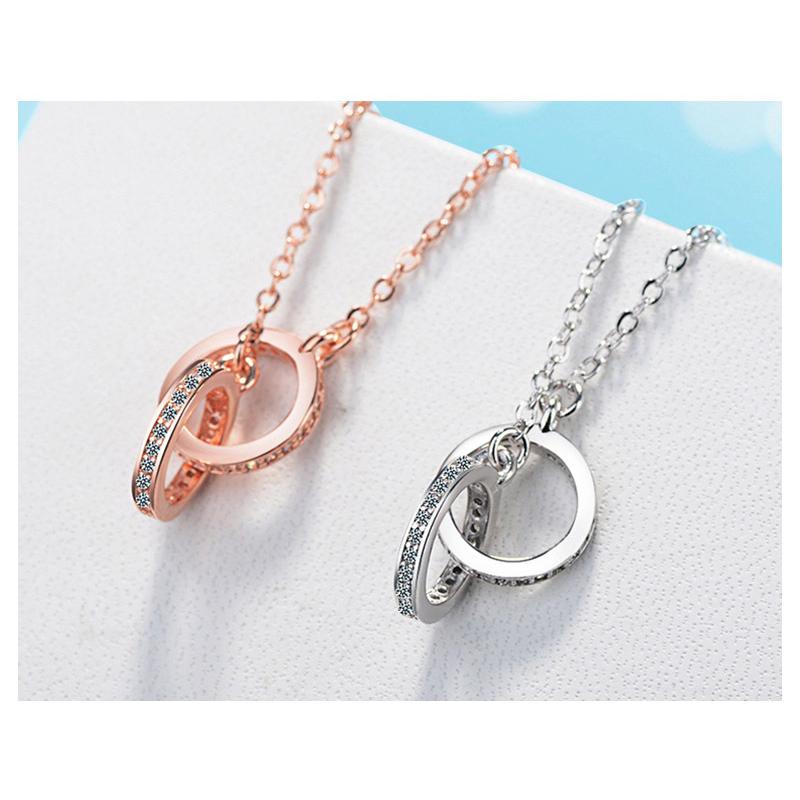 ネックレス レディース ダブルリング アレルギー対応 シルバー ネックレス レディース ダブルリング アレルギー対応 シルバー