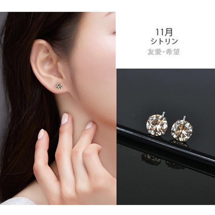 ピアス レディース シンプル 12誕生石 シルバー 925 4本爪 金属アレルギー対応 CZキュービックジルコニア 韓国ファッション ポイント消化 大人 可愛い 爆買 |  | 27