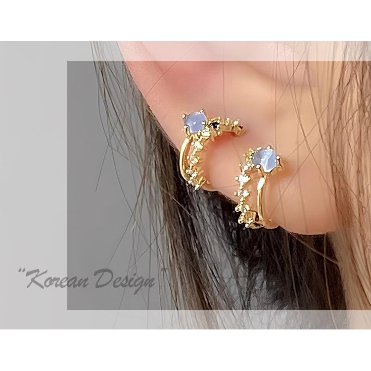 ピアス レディース 小さめ フープ スタッド C型 ムーンストーン 色 キャッツアイ ブルー キュービックジルコニア 14kコーティング ポイント消化 爆買 |  | 01