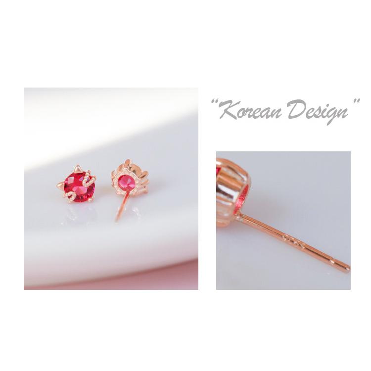 ピアス ガーネット 誕生石 猫顔 猫耳 レディース 18金仕上げ アレルギー対応 韓国ファッション ポイント消化 誕生日 母の日 プレゼント ポイント消化 爆買 |  | 03