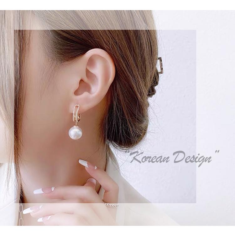 ピアス 18金 仕上げ 揺れる 4way パールピアス CZダイヤ キラキラ 韓国ファッション アレルギー対応 ポイント消化 誕生日 母の日 プレゼント 爆買 |  | 01