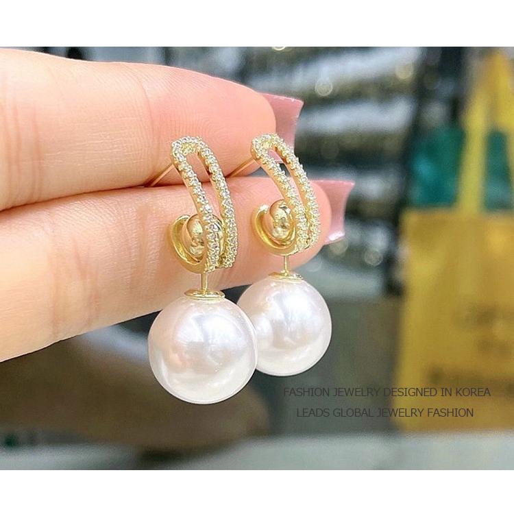ピアス 18金 仕上げ 揺れる 4way パールピアス CZダイヤ キラキラ 韓国ファッション アレルギー対応 ポイント消化 誕生日 母の日 プレゼント 爆買 |  | 02