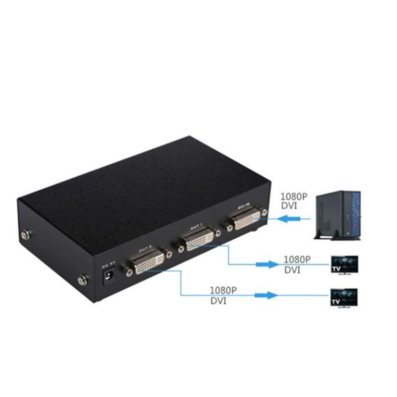 ES-Tune DVI分配器 DVIスプリッター 1入力2出力 ハイビジョン HD DVIセレクタ｜ftft｜02