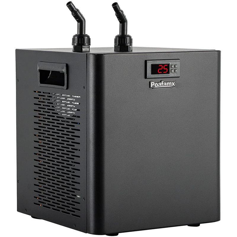 Poafamx 水槽クーラー パイプ付き 24度まで調整可能 熱帯魚 アクアリウム用品 300l冷却だけ ポンプ付き コンプレッサー式 淡水 海水両用 デジタル表示 フリーズタイム パイプ付き ポンプ付き 新作 新品