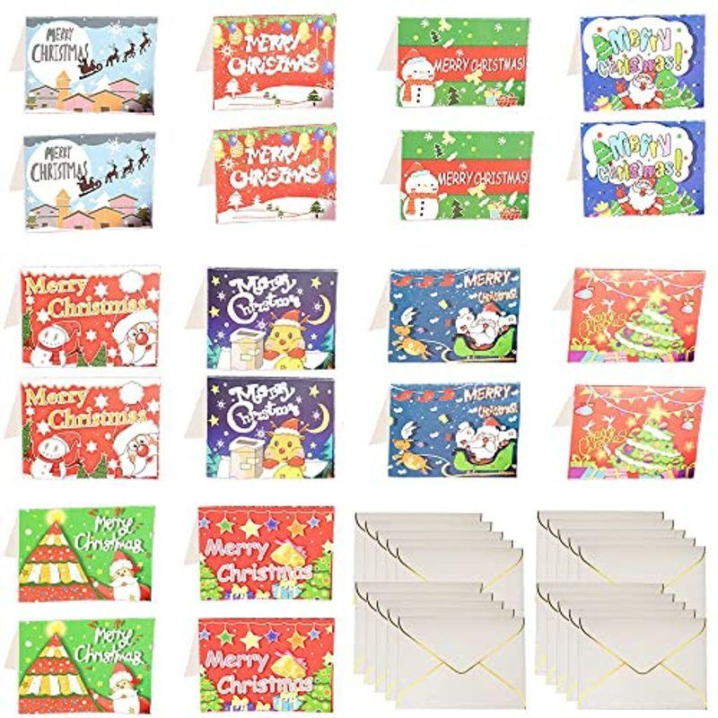 クリスマスカード メッセージカード 種類のクリスマス飾り クリスマスグリーティングカードパック グリーティングカードセット メ 封筒付き Opv85o5let キッチン 日用品 文具 Www Pedigest Com