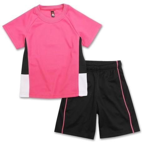 子供 女の子用 半袖上下セット ジャージ セットアップ ハーフパンツ