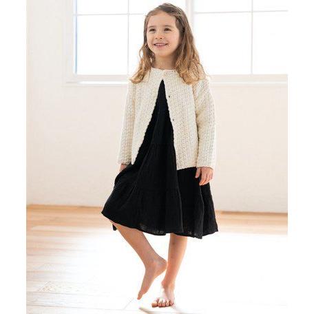 ふんわりバスケット編みコットンカーディガン 女の子 おしゃれ かわいい カーディガン 100 110 アイボリー コットンカーディガン Kodomokade 木原商店 通販 Yahoo ショッピング