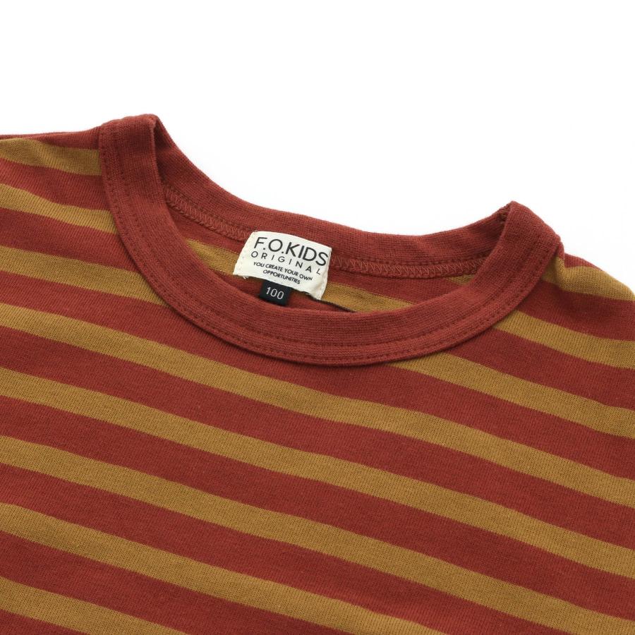 Tシャツ キッズ 【ボーダー】 長袖 男の子 エフオーキッズ ロンT 