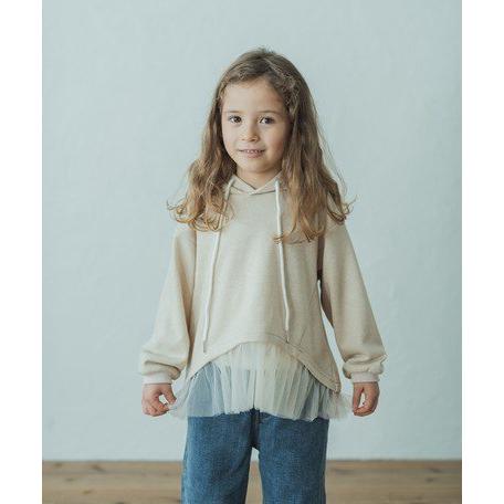 チュール付きフードパーカー 女の子 パーカー おしゃれ チュール かわいい 100 110 1 ジップなし 長袖 綿100 Tyurupaka 木原商店 通販 Yahoo ショッピング