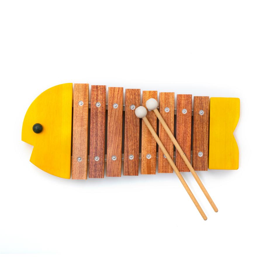 ボーネルンド オリジナル おさかなシロフォン黄 キッズ 木琴 