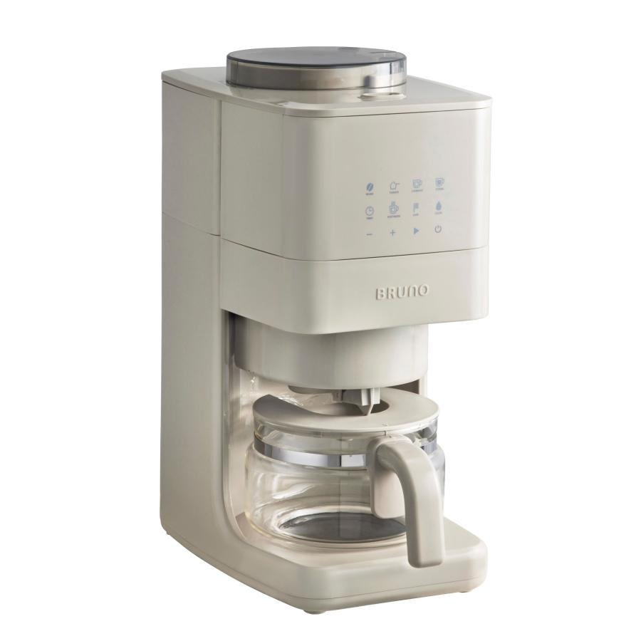 【保証期間内】BRUNO ミル付きコーヒーメーカー グレージュ コンパクトミル付きコーヒーメーカー グレージュの通販 | BRUNO