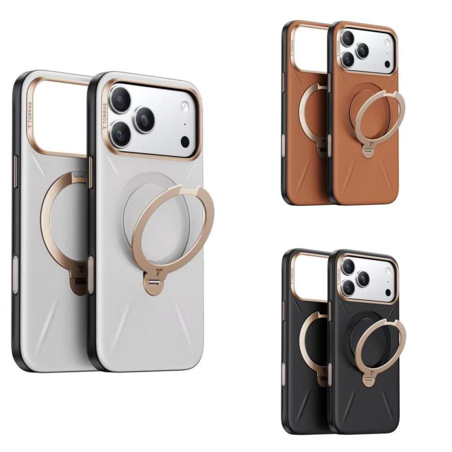 TORRAS（トラス）Ostand Q3 レザートーン（iPhone 17 Pro用） : 二子