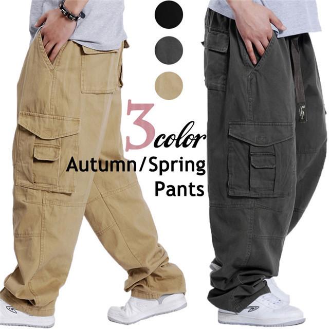 カーゴパンツ 太め ゆったりパンツ おしゃれ サルエルパンツ カジュアルパンツ ポケット 袴パンツ メンズ 秋冬 綿 無地 大きいサイズ Yh142 エフティーエス 通販 Yahoo ショッピング