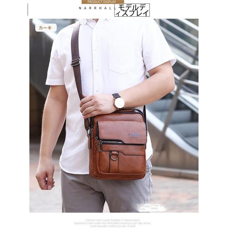 SALE/66%OFF】【SALE/66%OFF】ショルダーハンドバッグ メンズ 2WAY ハンドバッグ 防水 メッセンジャーバッグ 3WAY 斜めかけバッグ ビジネスバッグ Jeep 無地 ファッション おしゃれ バッグ Jeepビジネスバッグ