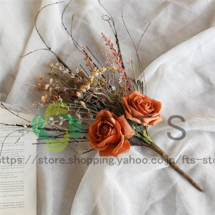 造花 インテリア 花瓶付き フラワーアレンジメント ブーケ パーツ 大きい 仏花 プレゼント ギフト 引越し祝い 結婚祝い 退職祝い アートフラワー 薔薇 Yh2150 Fts ストア 通販 Yahoo ショッピング