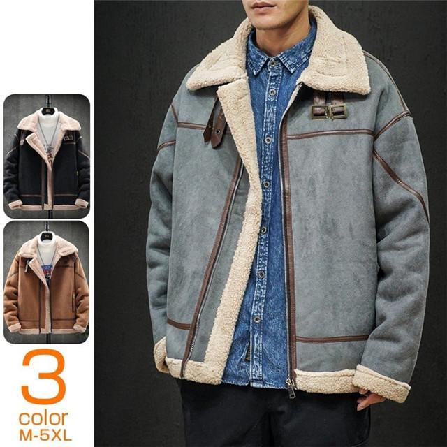 中綿ジャケット ムートン メンズ ボア フェイクムートン 暖かい 防寒 防風 フリースジャケット ブルゾン アウター Yh333 Fts ストア 通販 Yahoo ショッピング