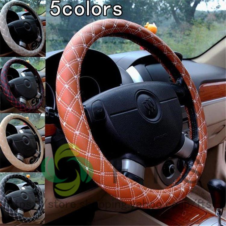 ハンドルカバー ステアリングカバー カーハンドルカバー 本革 38cm レザー Mサイズ 普通車 汎用 自動車内装 ドライビング 夏用 冬用 Yh3656 Fts ストア 通販 Yahoo ショッピング