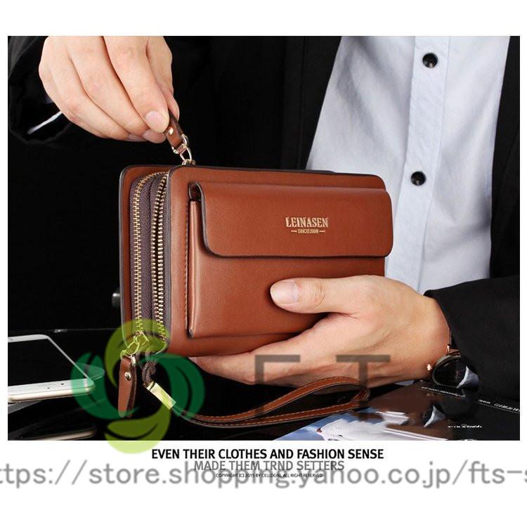 クラッチバッグ メンズ 長財布 セカンドバッグ ウォレット 大容量 ビジネス財布 本革 レザー 札入れ 小銭入れ 財布 新品 Yh43 Fts ストア 通販 Yahoo ショッピング