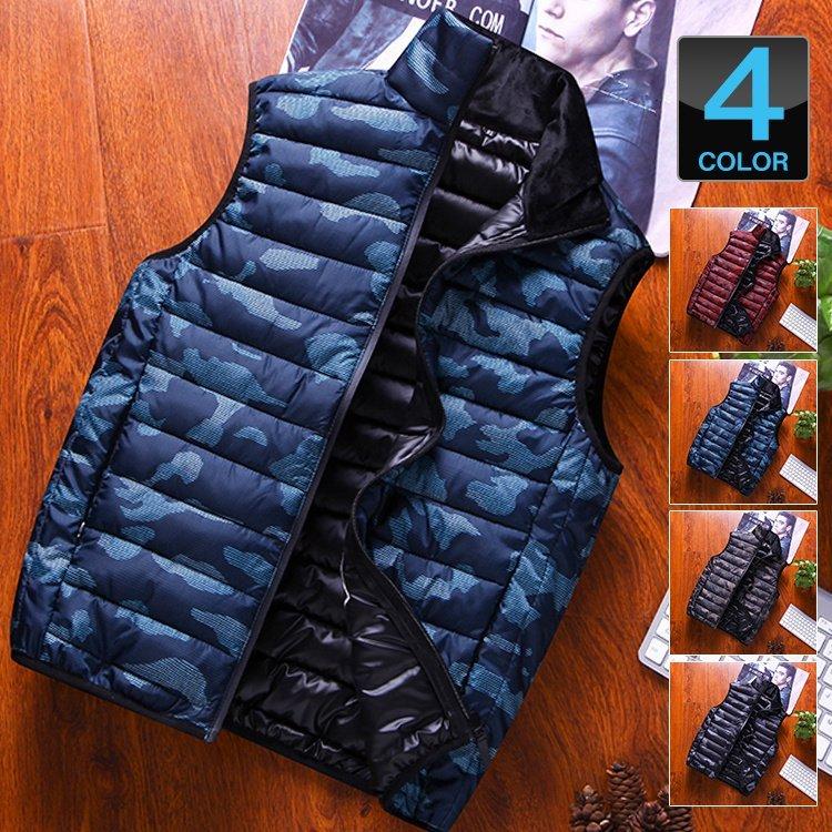 中綿ベスト メンズ 秋服 秋冬 迷彩柄 軽量 50代ファッション アウター ベストジャケット アウトドア 冬服 Yh674 エフティーエス 通販 Yahoo ショッピング