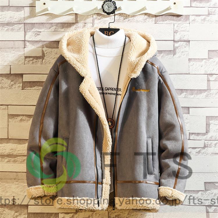 ボアジャケット ムートンジャケット メンズ 冬服 裏起毛 ボアブルゾン アウター ジャケット 防寒着 秋 冬 Yh765 Fts ストア 通販 Yahoo ショッピング