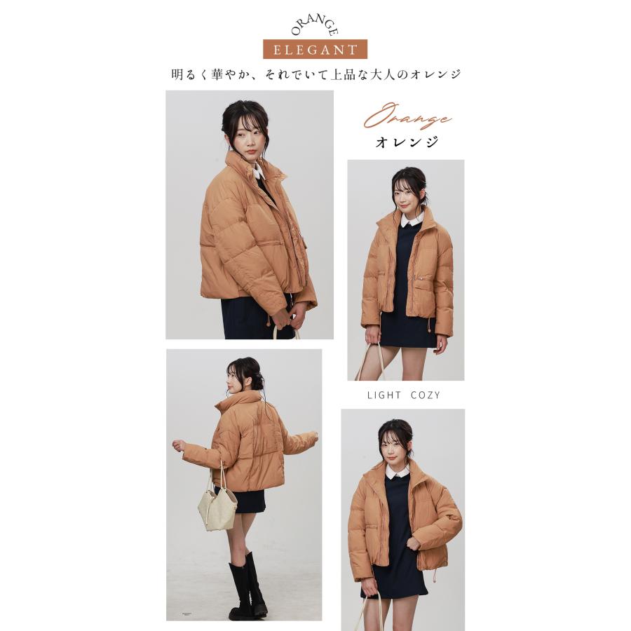 ダウンジャケット ショートコート ダウンコート レディース 冬 ショート丈 アウター 前開き 厚手 暖かい 防寒 撥水 通勤 おしゃれ 可愛い | FーDaylight | 11