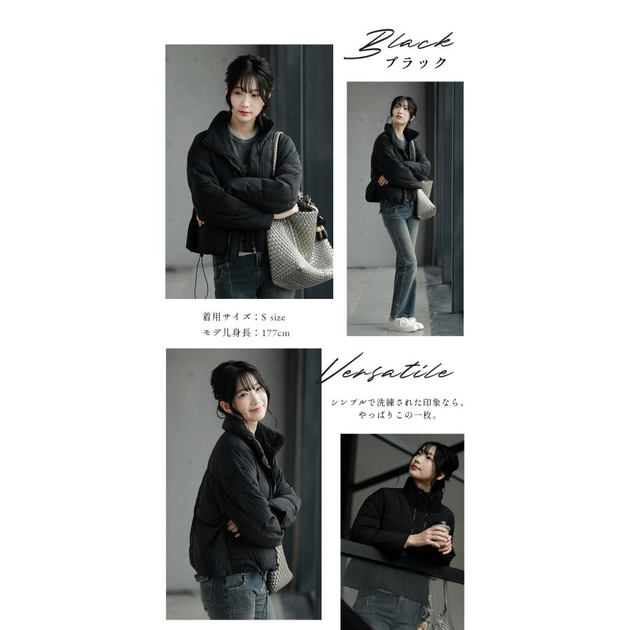 ダウンジャケット ショートコート ダウンコート レディース 冬 ショート丈 アウター 前開き 厚手 暖かい 防寒 撥水 通勤 おしゃれ 可愛い | FーDaylight | 08
