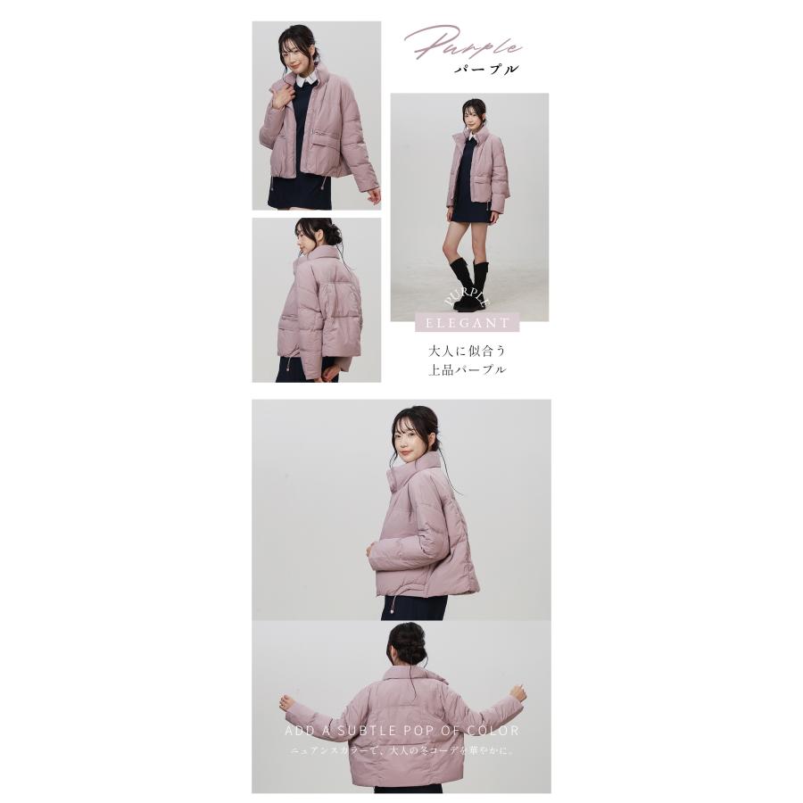 ダウンジャケット ショートコート ダウンコート レディース 冬 ショート丈 アウター 前開き 厚手 暖かい 防寒 撥水 通勤 おしゃれ 可愛い | FーDaylight | 09