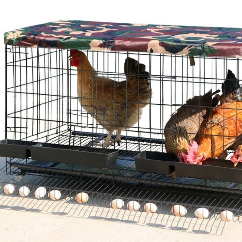 鶏小屋 チキンケージ飼育ケージ 特大世帯折りたたみ鶏小屋 自動エッグロールケージ トレー、水槽、フードボウル付き 複数のサイズ。 