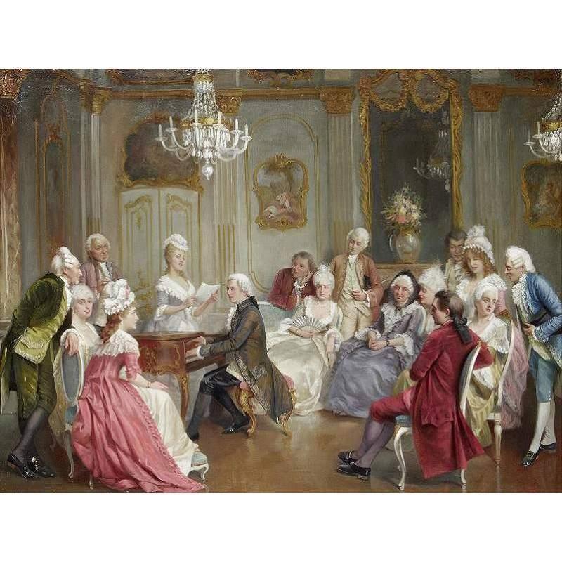 ロココ調ゴールドダブルフレーム 貴族額絵 ファブリック印刷 276S