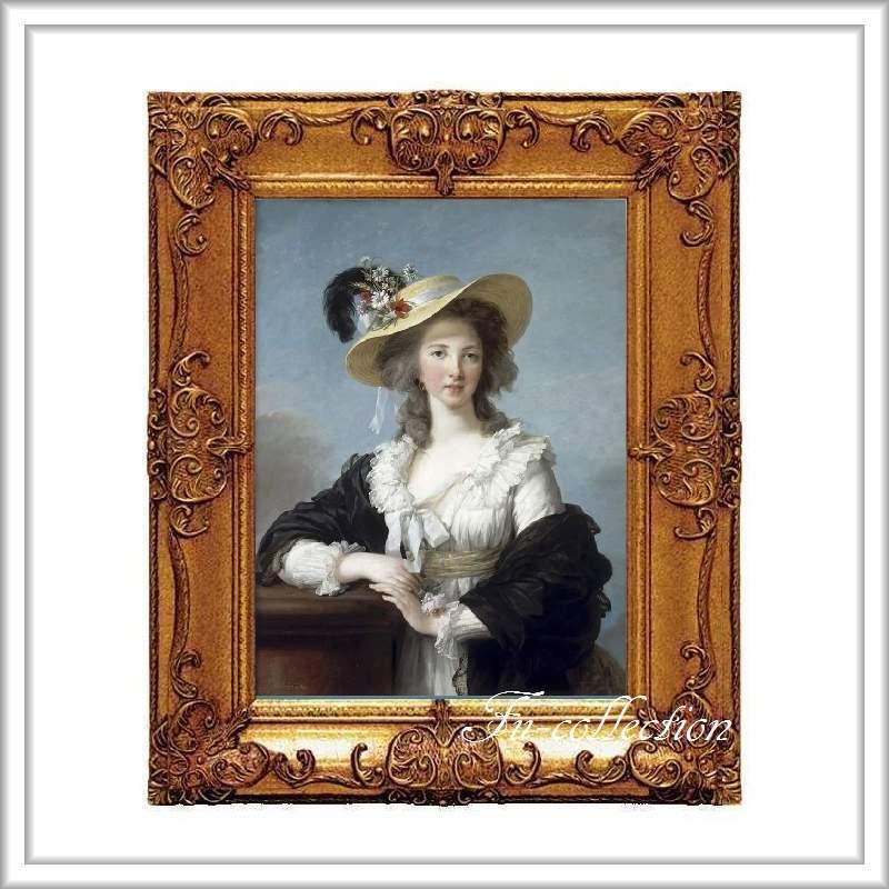 ポリニャック夫人額絵 ゴールドダブルフレーム Sサイズ 385S : エフ