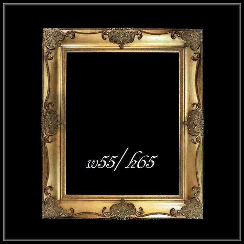 ロココ調ゴールドダブルフレーム 貴族額絵 ファブリック印刷 40M