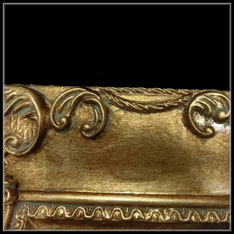 ロココ調ゴールドダブルフレーム 貴族額絵 ファブリック印刷 40S