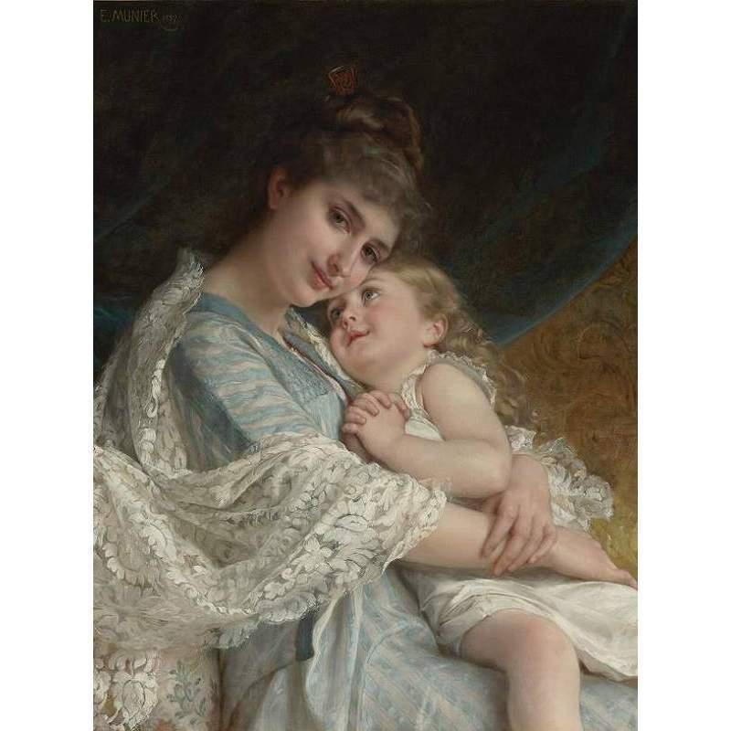 ロココ調ゴールドダブルフレーム 貴族額絵 ファブリック印刷 441S