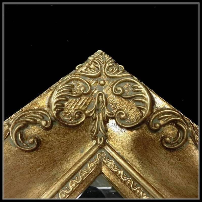 ロココ調ゴールドダブルフレーム 貴族額絵 ファブリック印刷 49S