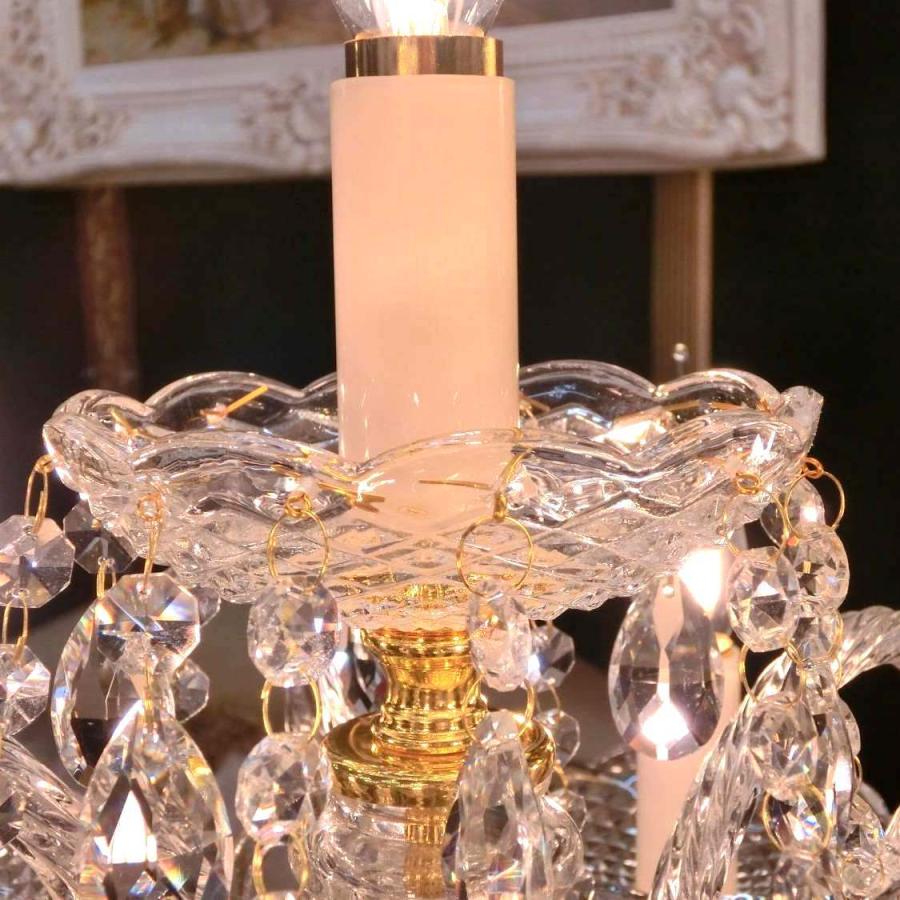 豪華 クリスタルテーブルランプ7灯 ゴールド トップライト