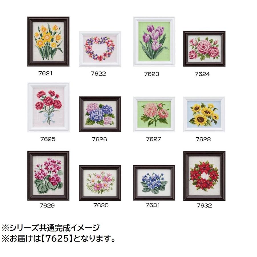 刺繍キット クロスステッチ 四季折々の花だより 7625 : 通販奉行