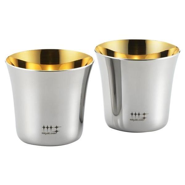 磨き屋シンジケート ぐいのみ 100ml (内面金メッキ仕上げ) 2pcs YJ2535の画像