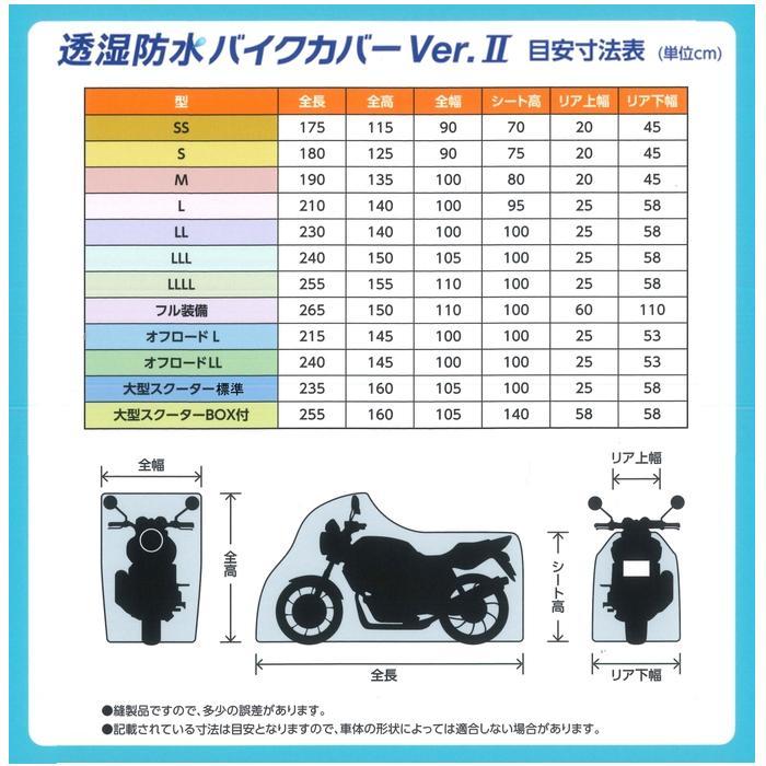 平山産業 透湿防水バイクカバーver2 3L｜fu-nabi｜05