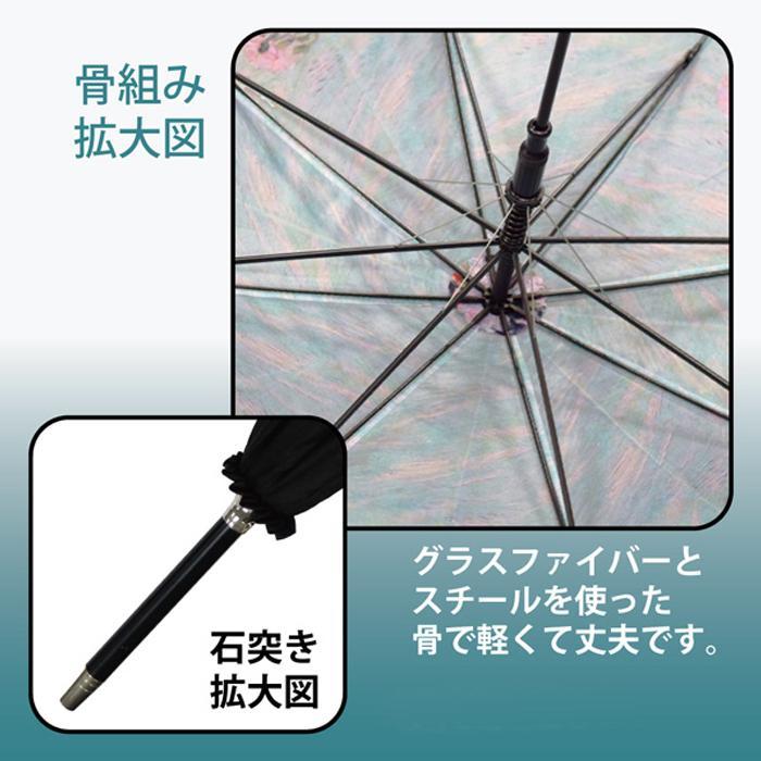 超美品❣️フリル付き 日傘 ブラック 木製ハンドル 日傘 UVカット99％以上 フリル 木製ハンドル 名画 アート 作品 優雅