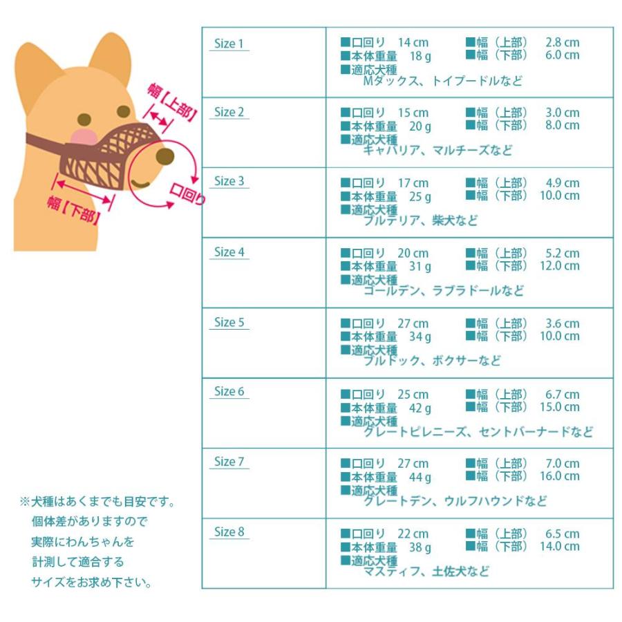 ファンタジーワールド メッシュマズル 犬用 口輪 No.1 DMM-01｜fu-nabi｜03