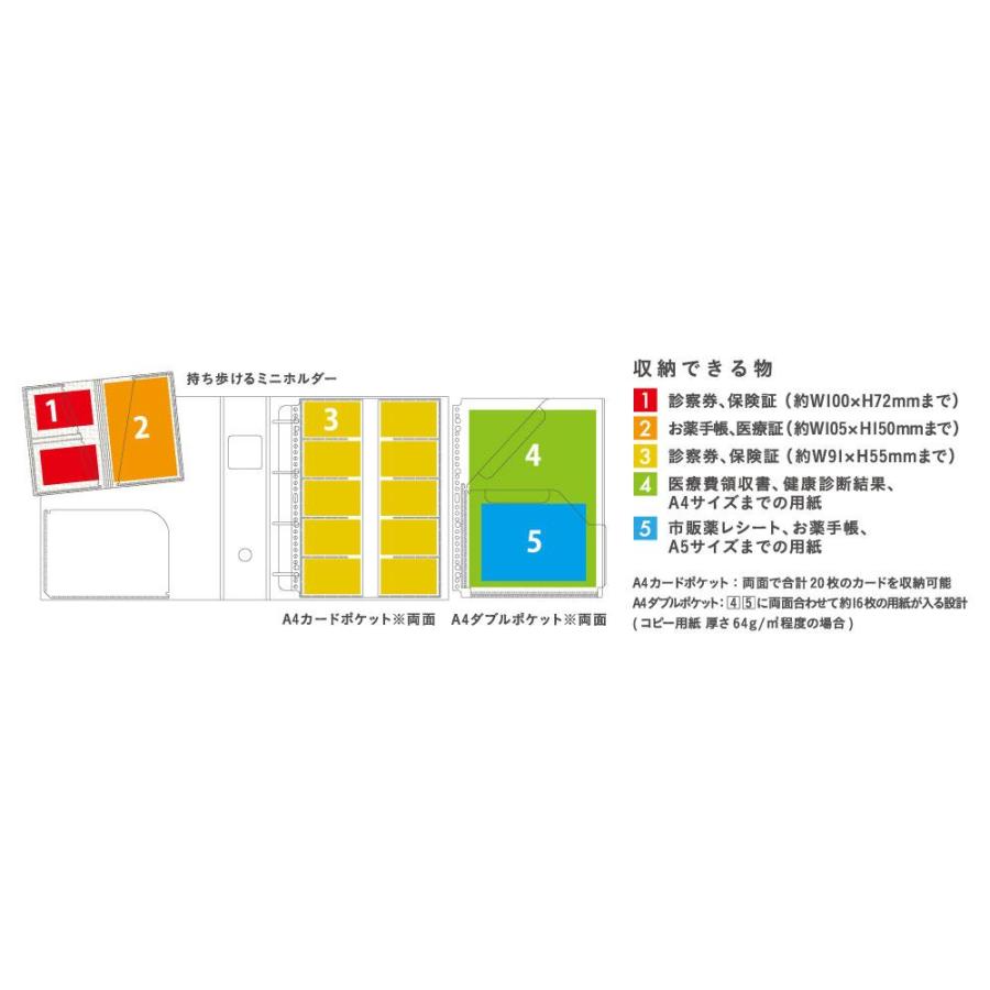 ナカバヤシ　くらしのファイル　A4　医療　ホワイト　CLAF-A44W｜fu-nabi｜04