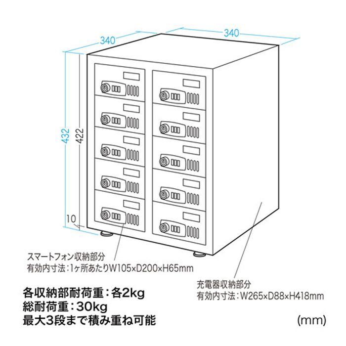 個別管理用スマートフォン保管庫 CAI-CABSP51_6