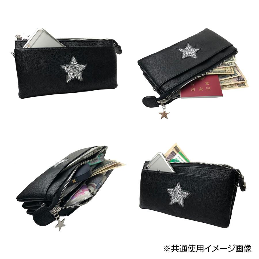 財布ポシェット ウォレットバッグ 星型ストーン Pisoraro ピソラロ