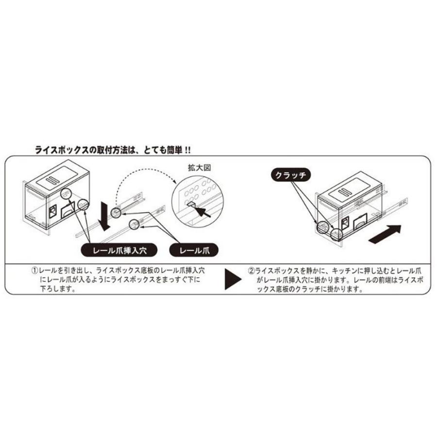 SAMICK(サミック) システムキッチン用スライドライスディスペンサー