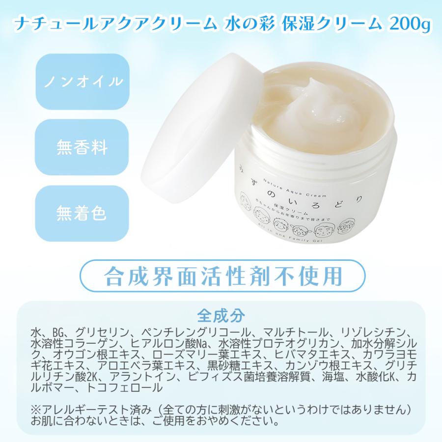 保湿ジェルクリーム 無香料 無着色 べたつきにくい 全身 肌 ナチュール