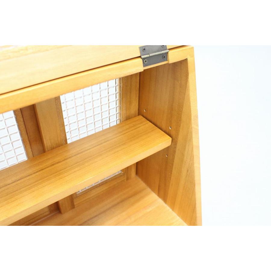 天然木桐材の軽量木製Showcase  W40H35cm ライトブラウン CFB-402535LB CFB-402535LBの画像