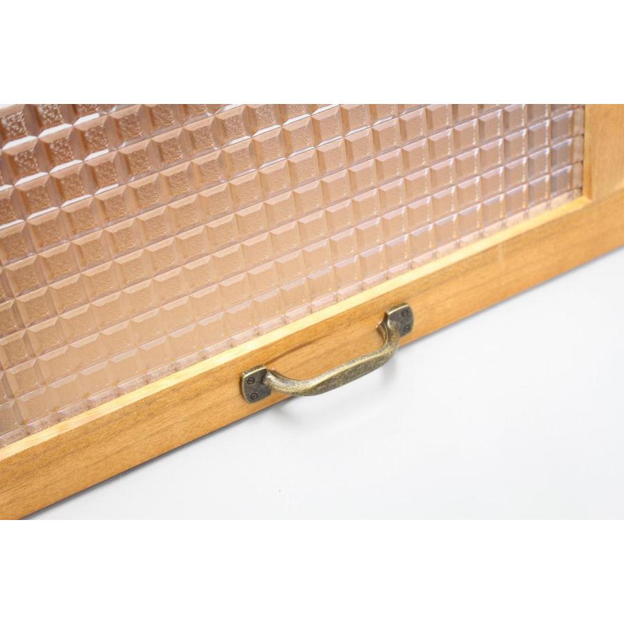 天然木桐材の軽量木製Showcase  W40H35cm ライトブラウン CFB-402535LB CFB-402535LBの画像