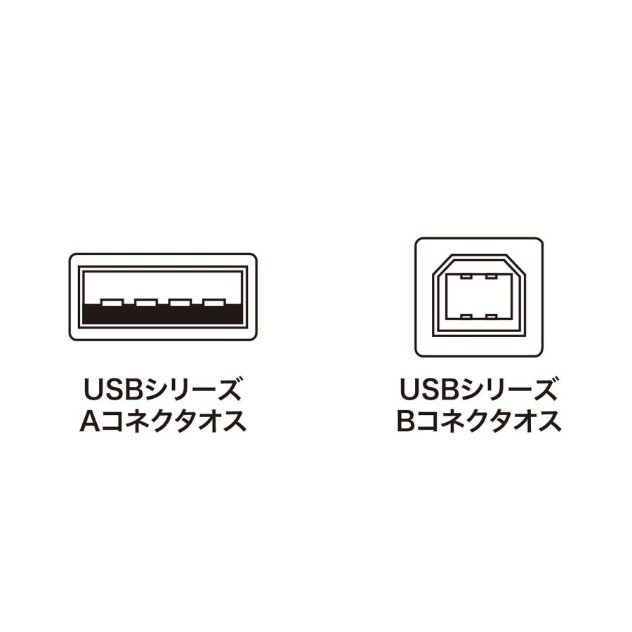 サンワサプライ USB2.0ケーブル 0.6m ブラック KU20-06BKHK2｜fu-nabi｜05