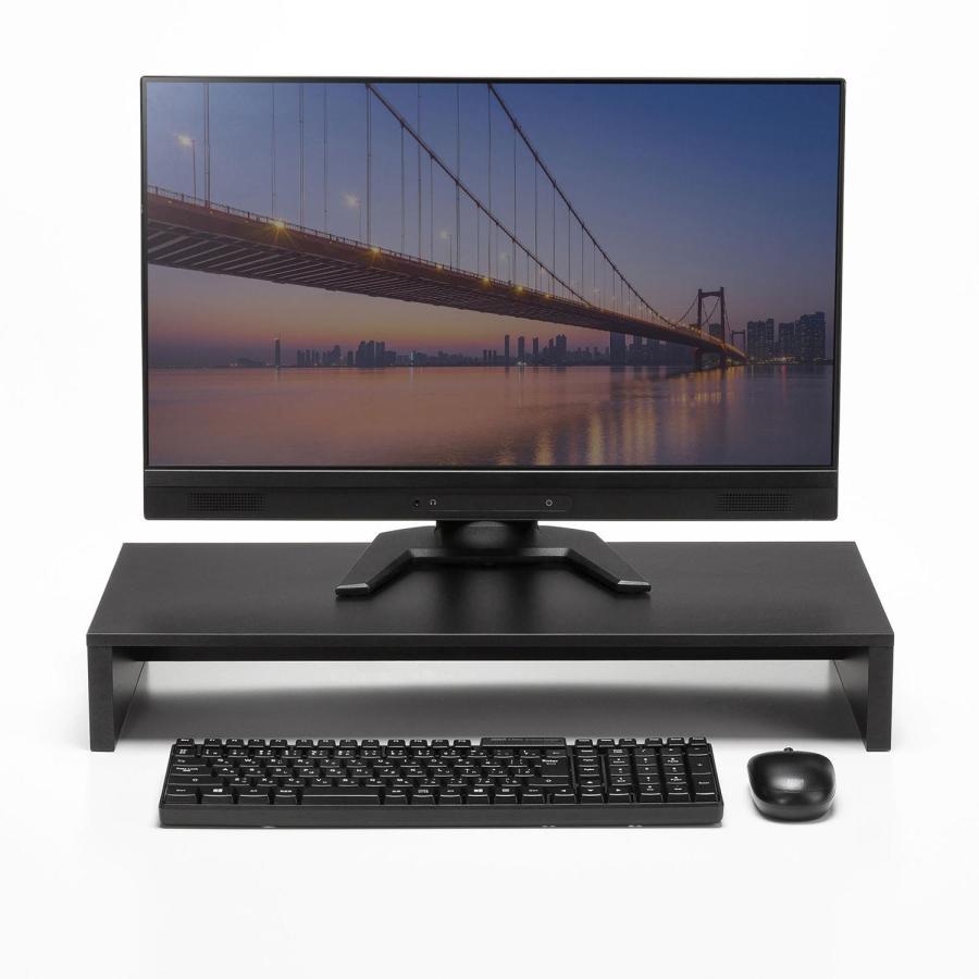 モニタースタンド キーボード マウス デスク 収納 木製 目隠しプレート