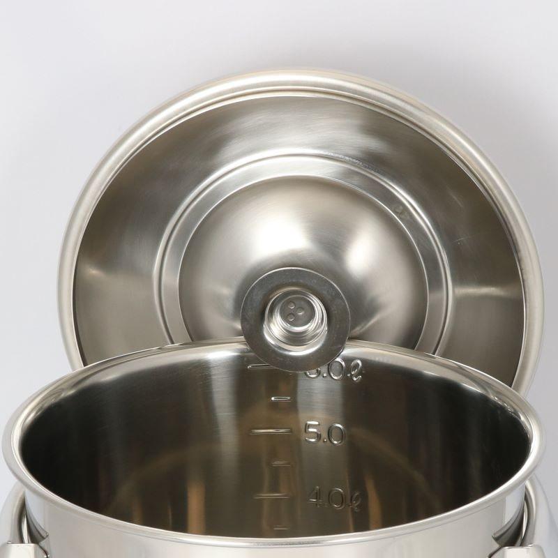 18-8 キッチンポット(内蓋式・目盛付) SH-4630D 30cm(手付) AA0088